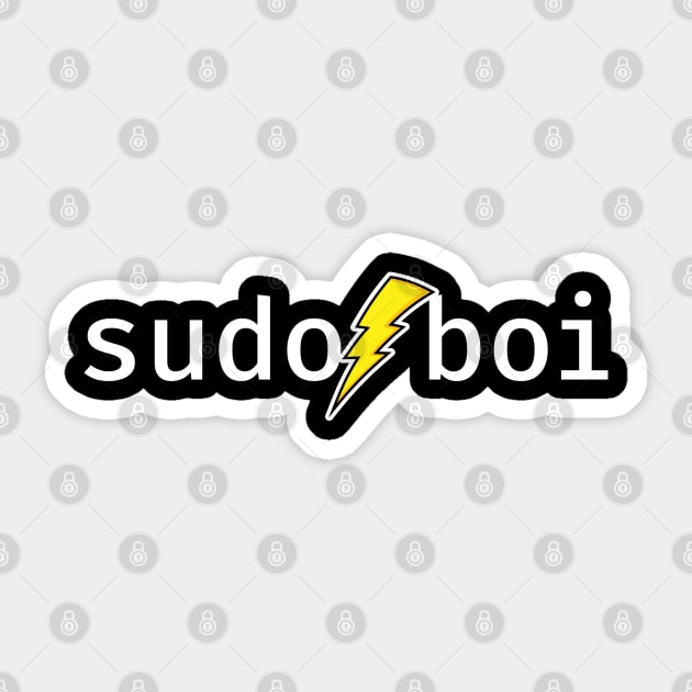 sudo boi. A funny design perfect for unix and linux users, sysadmins or anyone in IT support Sticker by RobiMerch